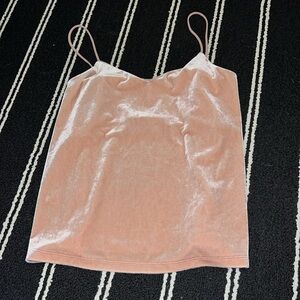 H&M Pink Velvet Cami Top